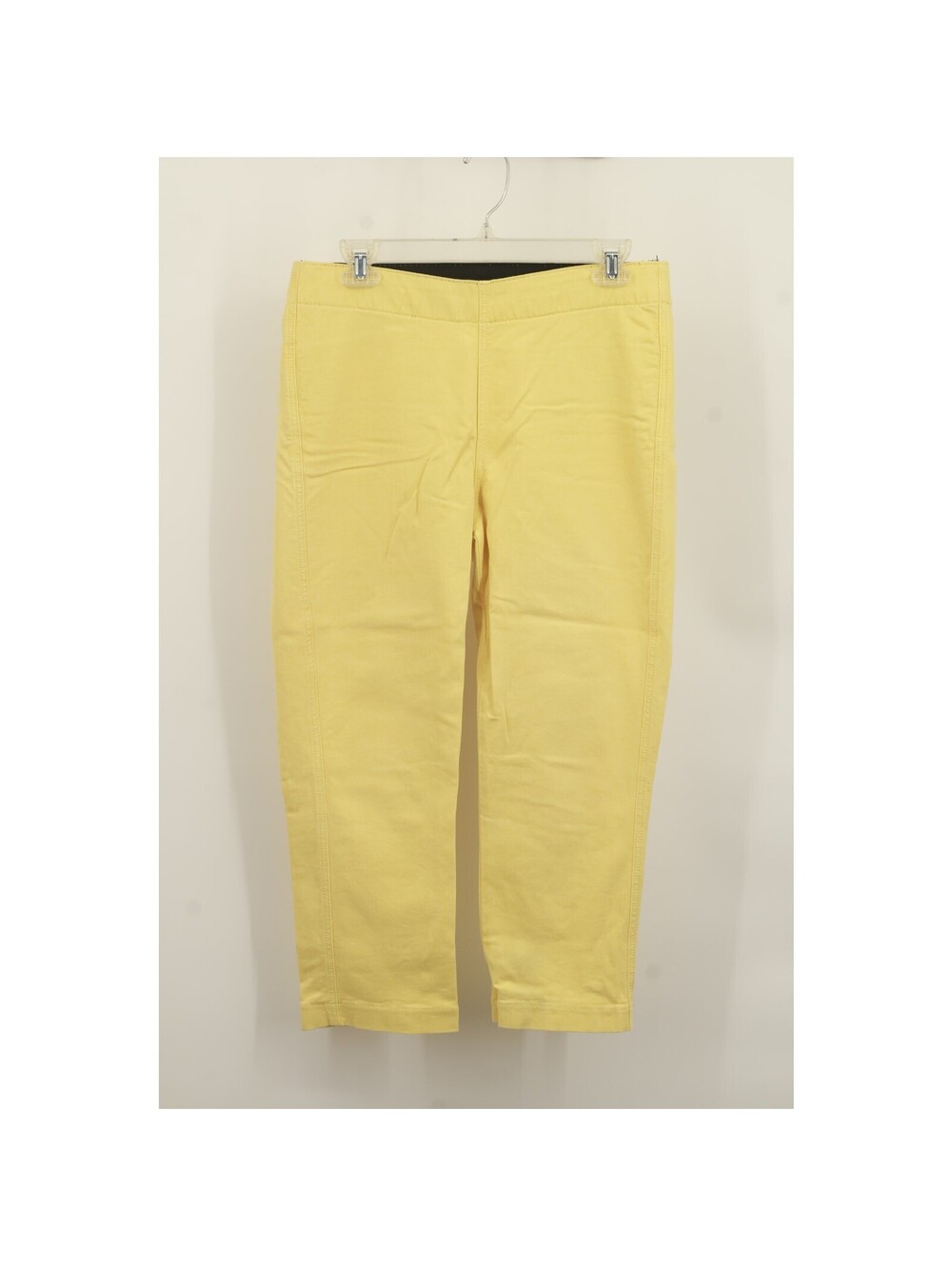 Miraclebody Women's High Rise Straight Jeans Elastic Waist Pockets Size 8 Yellow